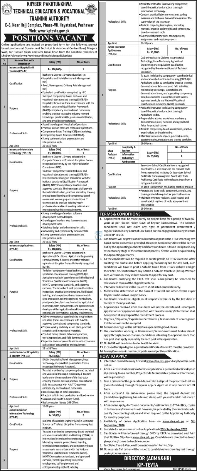 Jobs advertisment